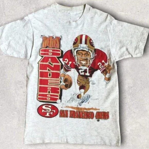 1994 Deion Sanders 49Ers Caricature Sport Graphic Parent Unisex T-Shirt 170 - Picture 1 of 5